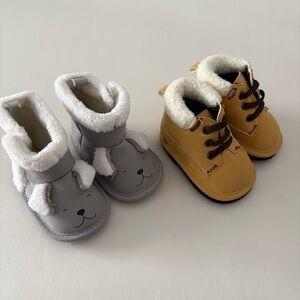 NWOT Lot of 2 Baby Boots Faux Fur and Work Boots